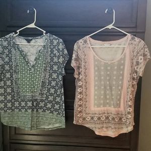 2 Large Lucky Brand tops